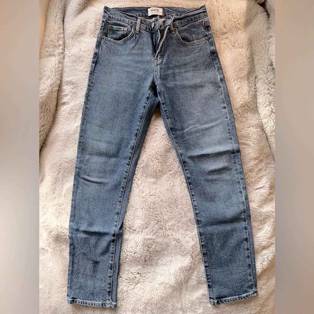 AGOLDE Toni Slim Straight Ankle Jeans in Denim Blue- Size 26, NWOT